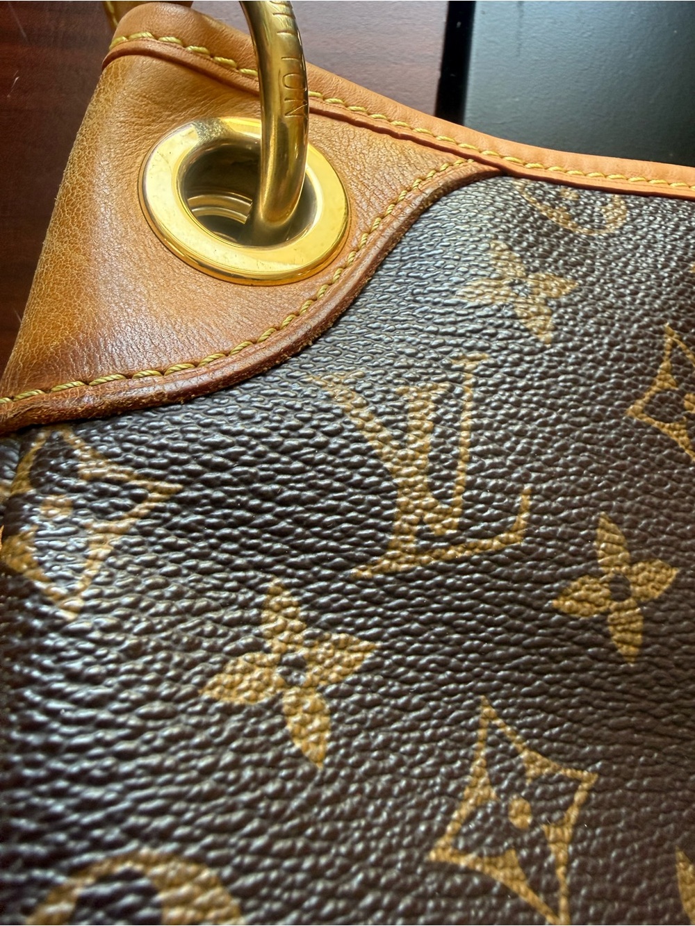 Louis Vuitton Galleria PM Monogram Canvas Brown Shoulder Bag with Gold Plate - Picture 13 of 17